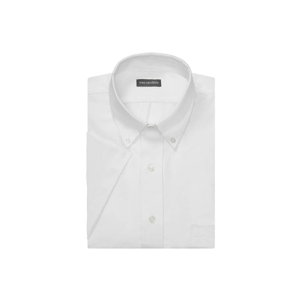 Van Heusen Men’s Short Sleeve Oxford Solid Dress Shirts