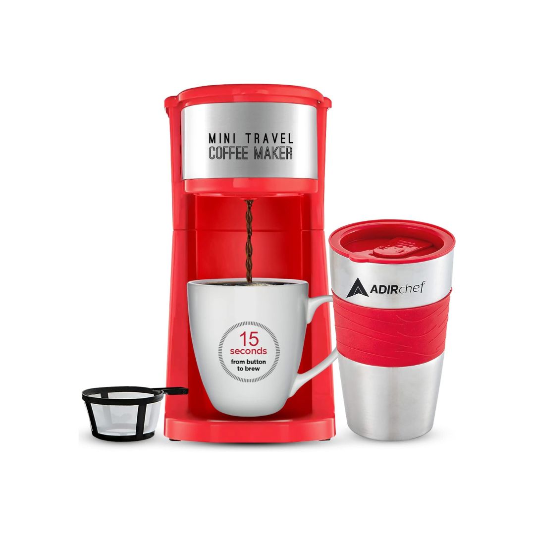 AdirChef Single Serve Mini Travel Coffee Maker simplexdeals