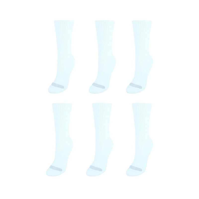 6 Pairs Of Hanes Women’s Plush Comfort Toe Seam Crew Socks