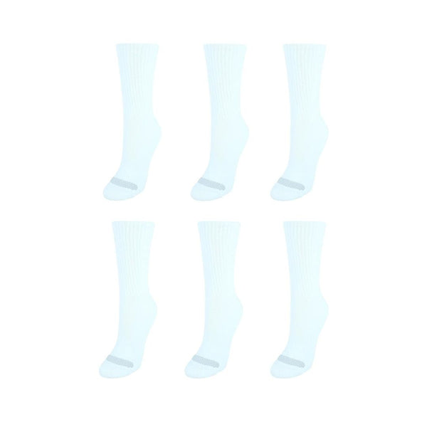 6 Pairs Of Hanes Women’s Plush Comfort Toe Seam Crew Socks