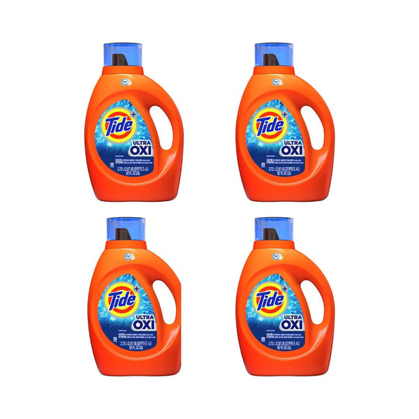 4 Bottles Of Tide Ultra Oxi Laundry Detergent Liquid Soap