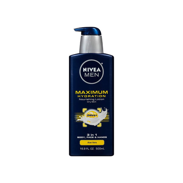 3 Bottles of NIVEA MEN Maximum Hydration 3-in-1 Nourishing Body Lotion