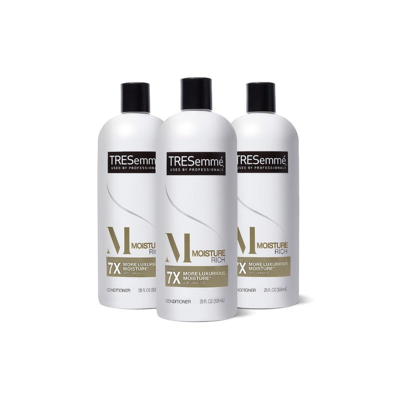 3 Bottles of TRESemmé Conditioner Moisture Rich (28 oz Bottles)