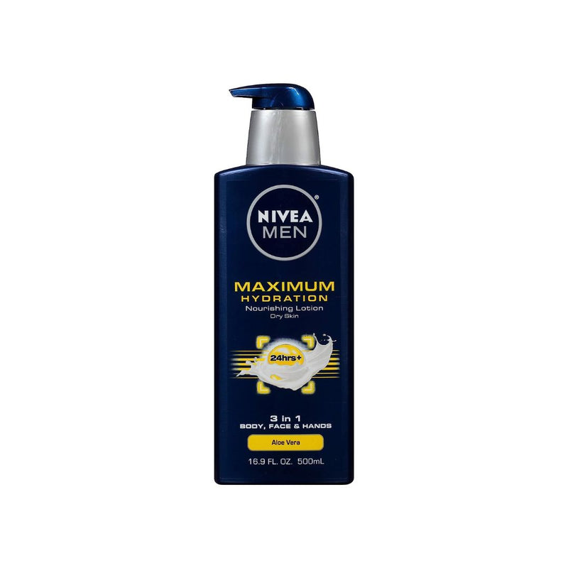 3 Bottles of NIVEA MEN Maximum Hydration 3-in-1 Nourishing Body Lotion for Men
