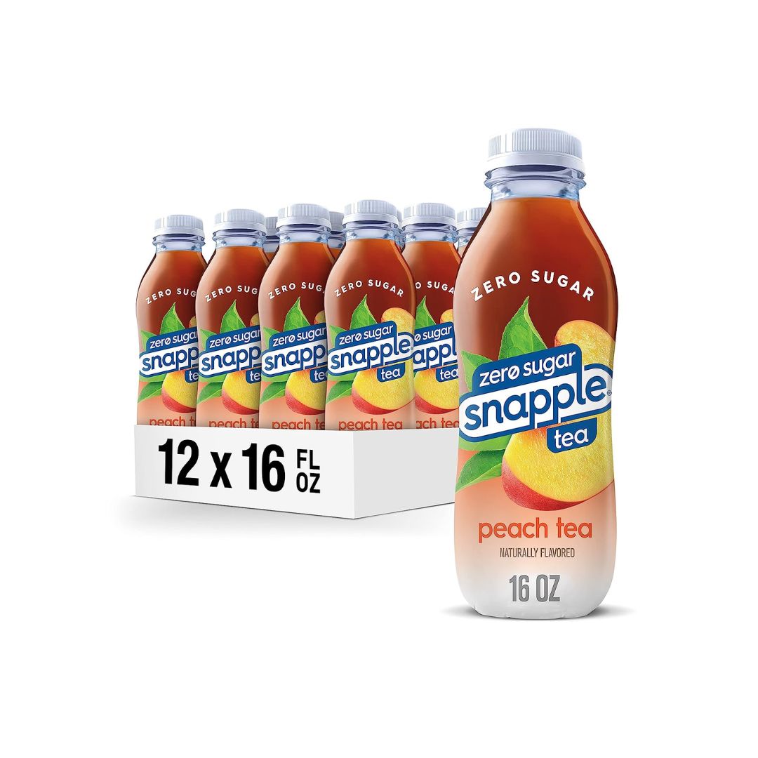 12Pack 16Ounce Snapple Zero Sugar Peach Tea simplexdeals