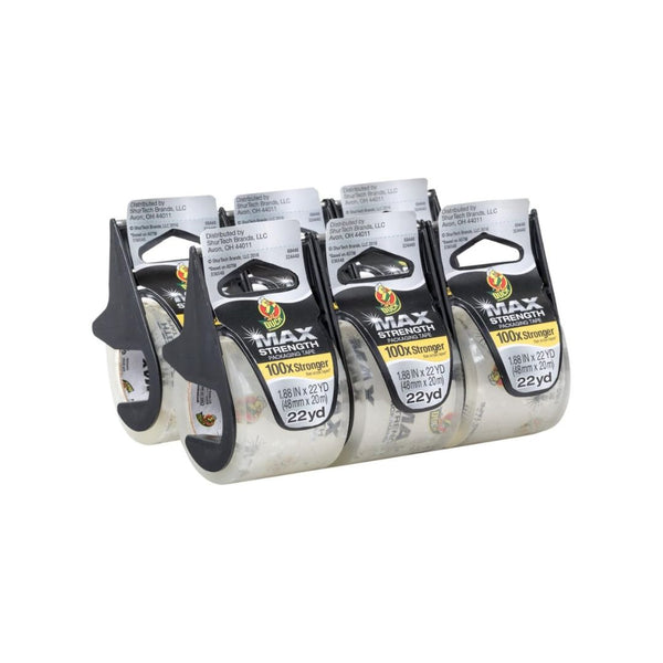 6 Duck MAX Strength Packing Tape With Dispensers