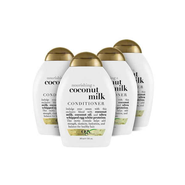 4 Bottles of OGX Nourishing + Coconut Milk Moisturizing Conditioner