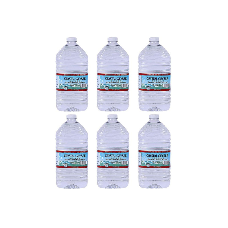 6 Bottles Of 128oz Crystal Geyser Alpine Spring Water