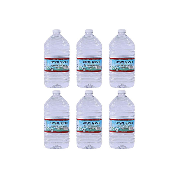 6 Bottles Of 128oz Crystal Geyser Alpine Spring Water