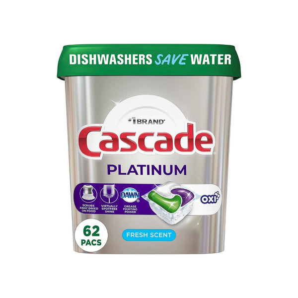 62 Cascade Platinum Dishwasher Pods