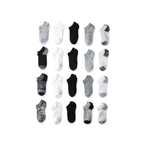 20 Pairs of Hanes Girls’ No Show Socks
