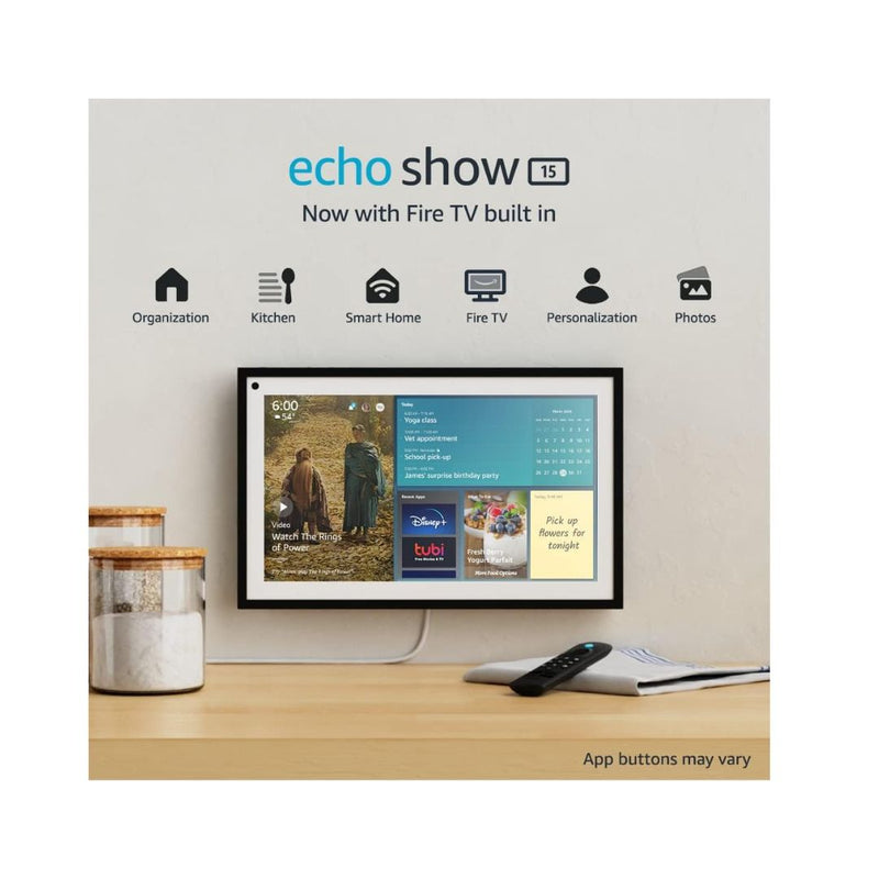 Echo Show 15, Full HD 15.6 smart display with Alexa and Fire TV built in