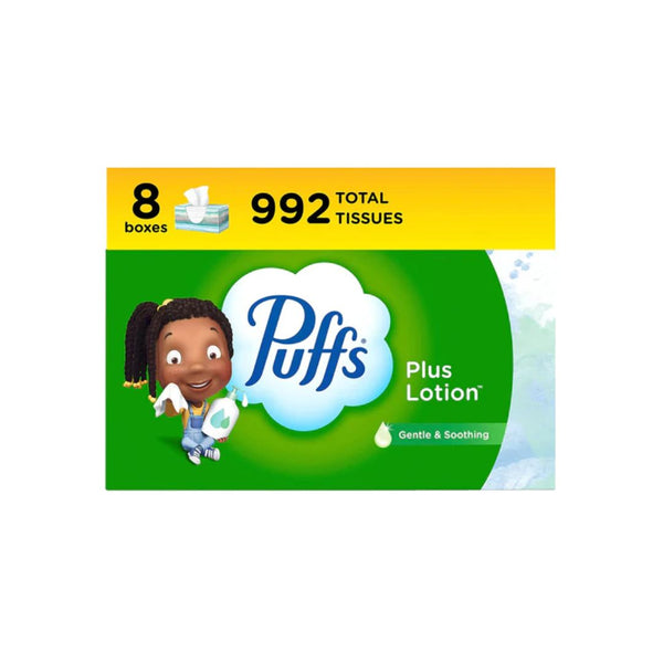 32 Boxes Of Puffs Plus Lotion Facial Tissues