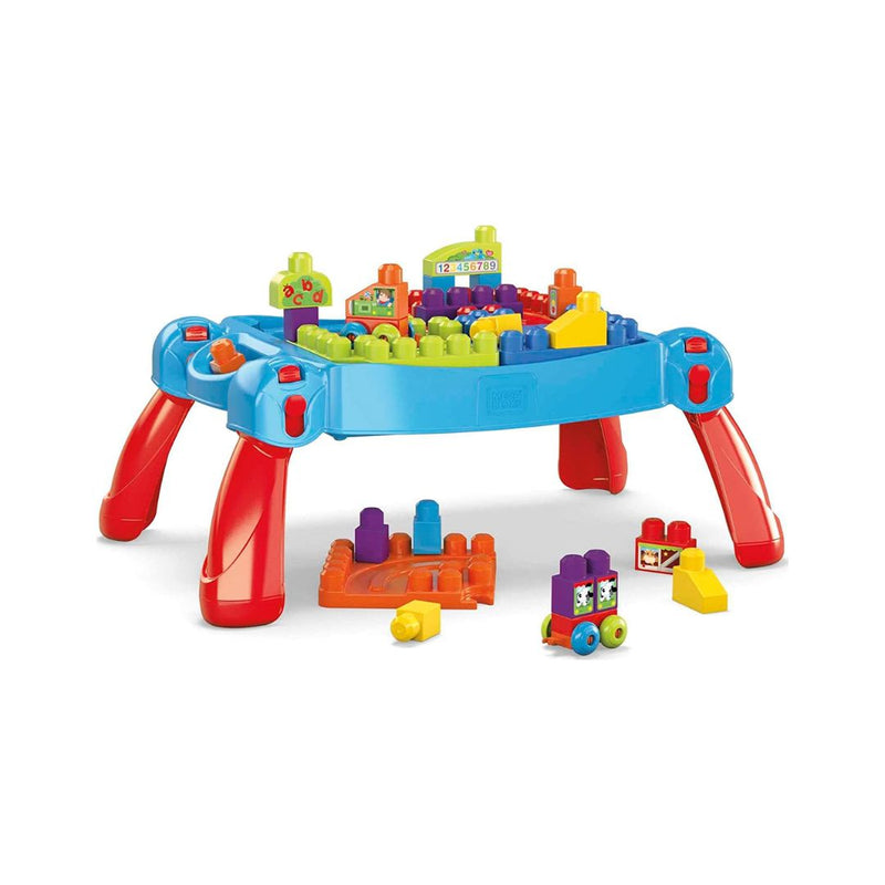 MEGA Bloks Fisher Price Toddler Building Blocks, Build N Learn Activity Table with 30 Pieces