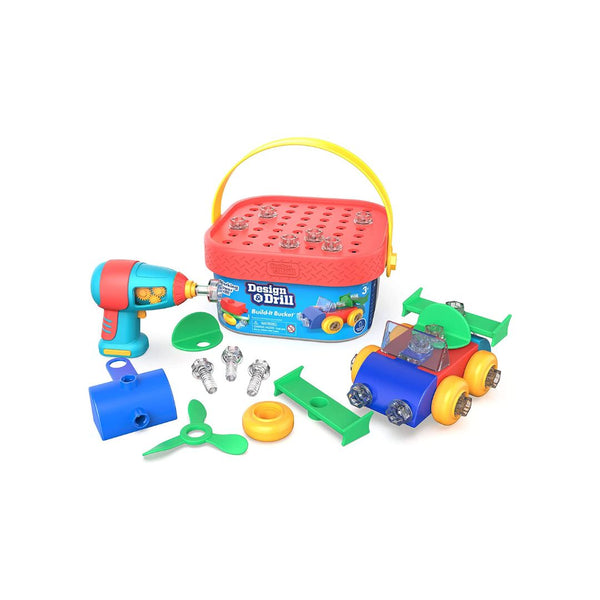 41 Pieces Educational Insights Design & Drill Build-It Bucket