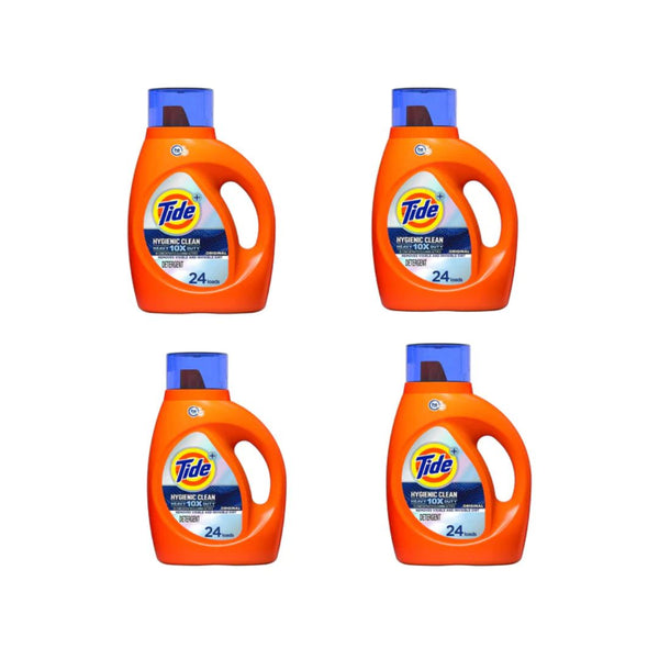 4 Bottles Of Tide Laundry Detergent Liquid Soap