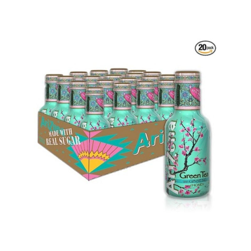 Pack Of 20 AriZona Green Tea, 16.9 Fl Oz