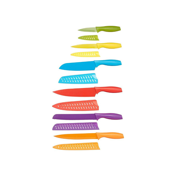 Amazon Basics Color-Coded Kitchen 12-Piece Knife Set