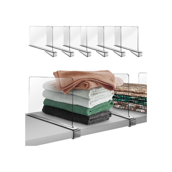 Hekmaden Pack of 6 Acrylic Shelf Dividers