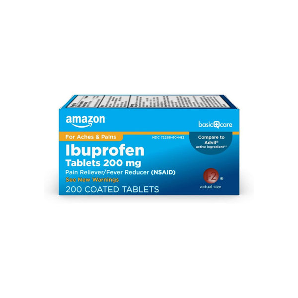 Amazon Basic Care Ibuprofen Tablets (200 Count)