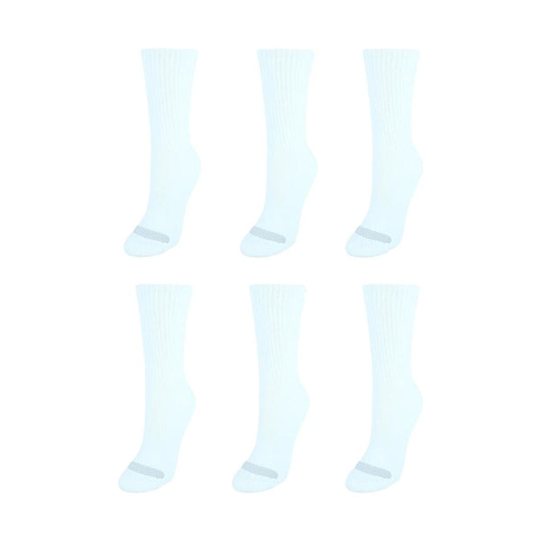 6 Pairs of Hanes Women’s Plush Comfort Toe Seam Crew Socks