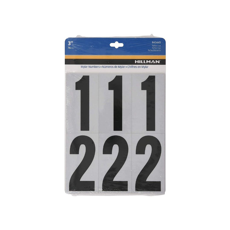 Hillman Reflective Adhesive 3″ Mailbox Numbers Pack