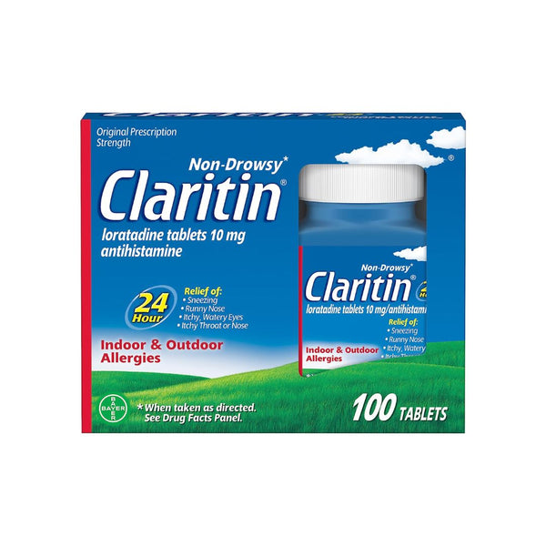 Claritin 24 Hour Allergy Medicine, Loratadine Antihistamine Tablets (100 Count)