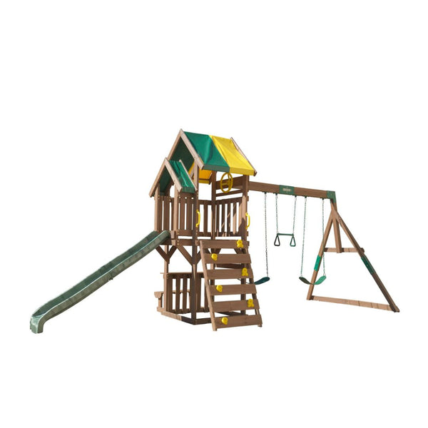 KidKraft Arbor Crest Wooden Swing Set / Playset with Table and Bench