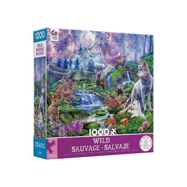 Ceaco Wild Moonlit Wolves 1000 Piece Jigsaw Puzzle