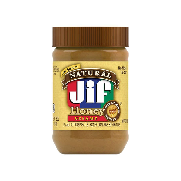 5 Jars Of Jif Natural Creamy Peanut Butter Spread And Honey