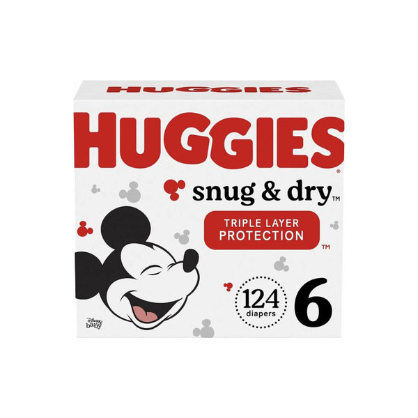 Huggies Snug & Dry Baby Diapers (Size 6, 124 Ct)