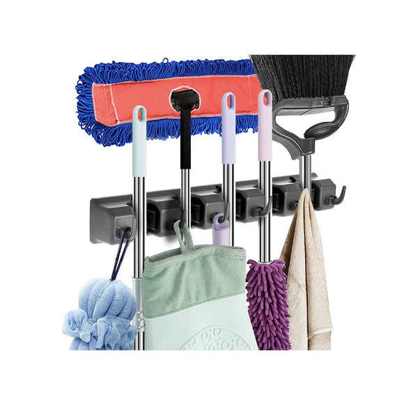 Alpine Mop And Broom Holder Wall Mount
