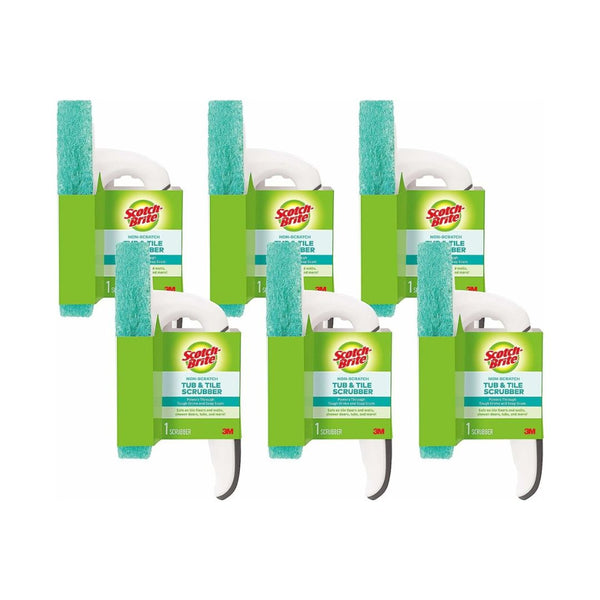 6 Pack of Scotch-Brite Non-Scratch Tub & Tile Scrubbers