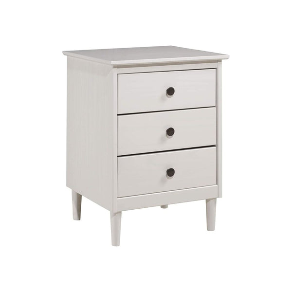 Walker Edison Traditional Wood 3 Drawer Nightstand Side Table