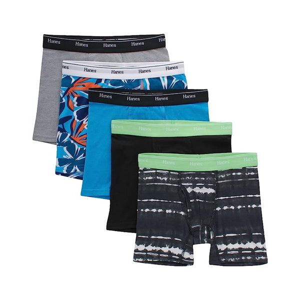 5 Hanes Originals Boys Boxer Briefs