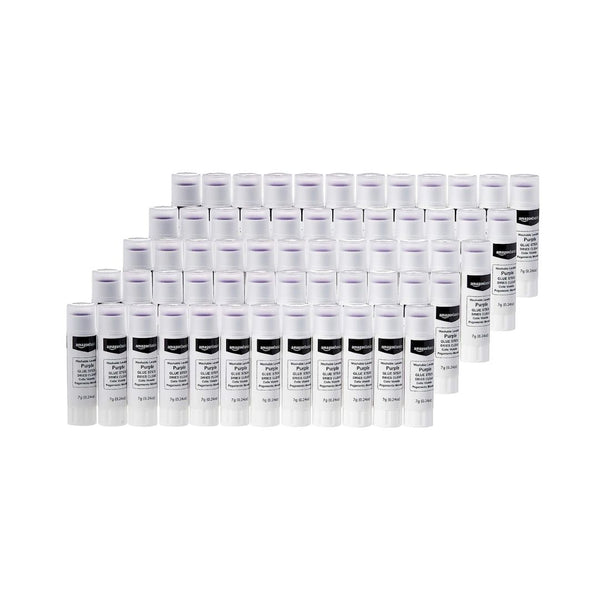 60 Amazon Basics Purple Washable School Glue Sticks