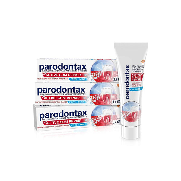 Parodontax Active Gum Repair Toothpaste, Fresh Mint Flavored (3 Pack)