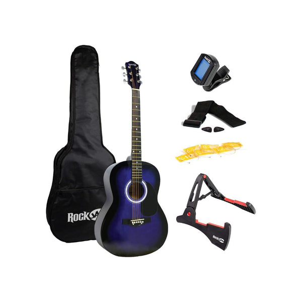 RockJam Acoustic Guitar Superkit Includes Stand