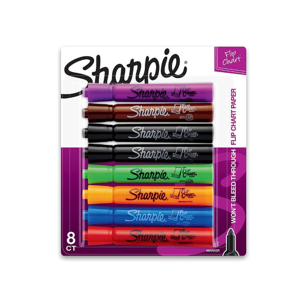 8-Pack SHARPIE Flip Chart Markers, Bullet Tip, Assorted Colors