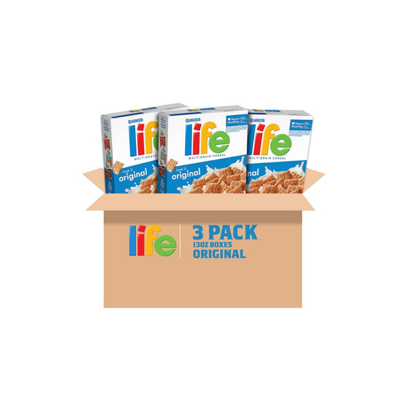 Life Breakfast Cereal, Original, 13oz Boxes (3 Pack)