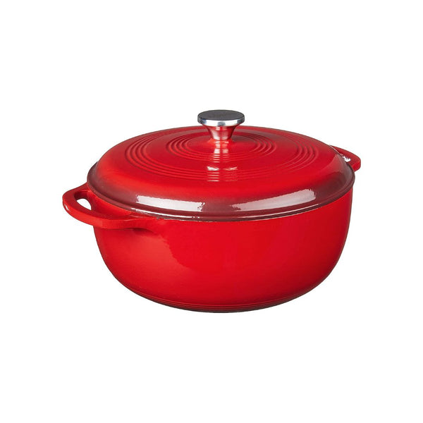 Lodge 7.5 Quart Enameled Cast Iron Dutch Oven With Lid