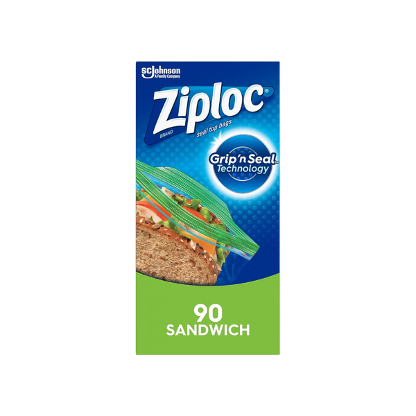 90 Ziploc Sandwich and Snack Bags + Get 50¢ Amazon Promotional Credit