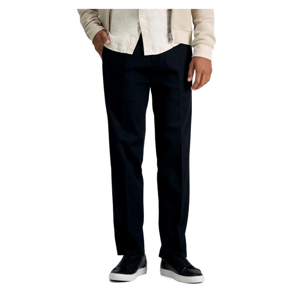 Haggar Men's Premium No Iron Khaki Straight Fit & Slim Fit Flat Pants