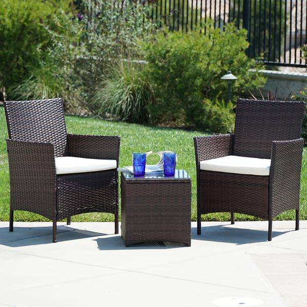 3 Piece Outdoor Patio Wicker Cushion Set
Via Walmart