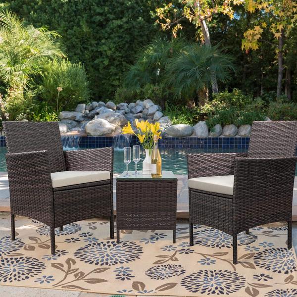 3 Piece Outdoor Patio Furniture Set Via Walmart