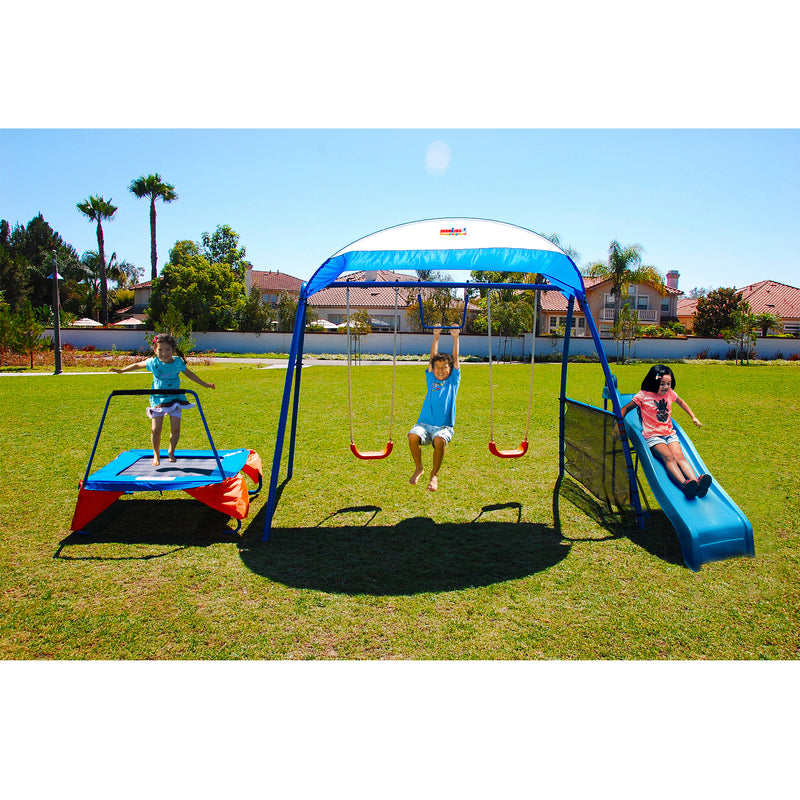 IronKids Inspiration 250 Fitness Playground Metal Swing Set Via Walmart