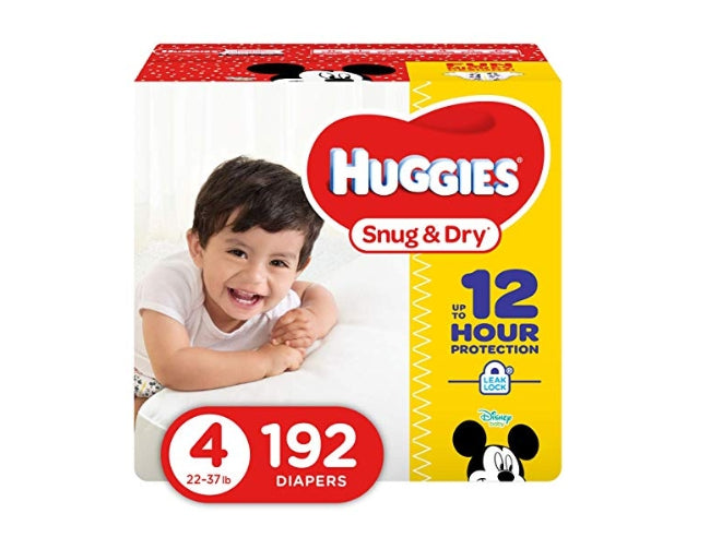 192 Count Size 4 HUGGIES Snug & Dry Diapers Via Amazon SALE $15.67 Shipped! (Reg $31.34)