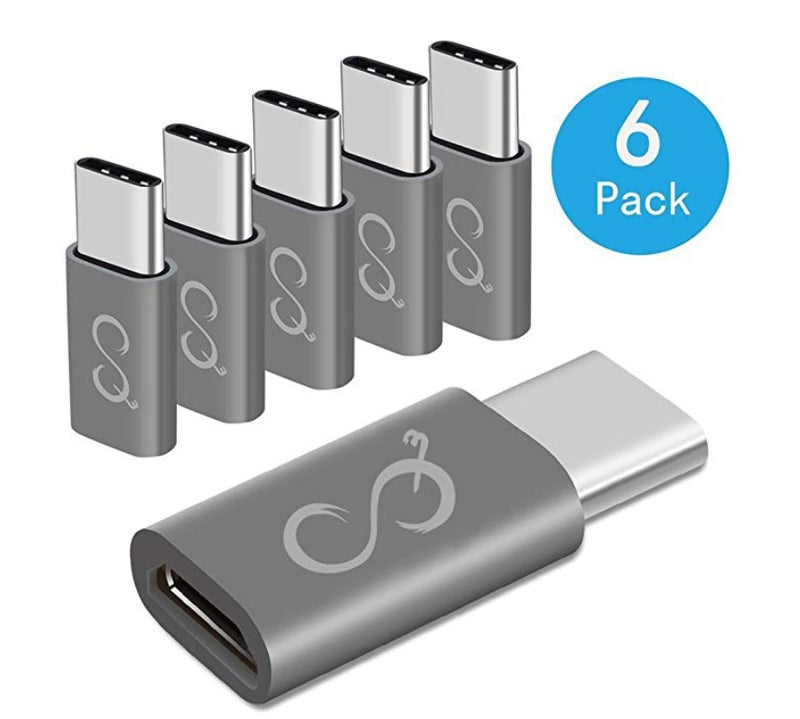 6 Pack Micro USB to USB C Adapter Via Amazon