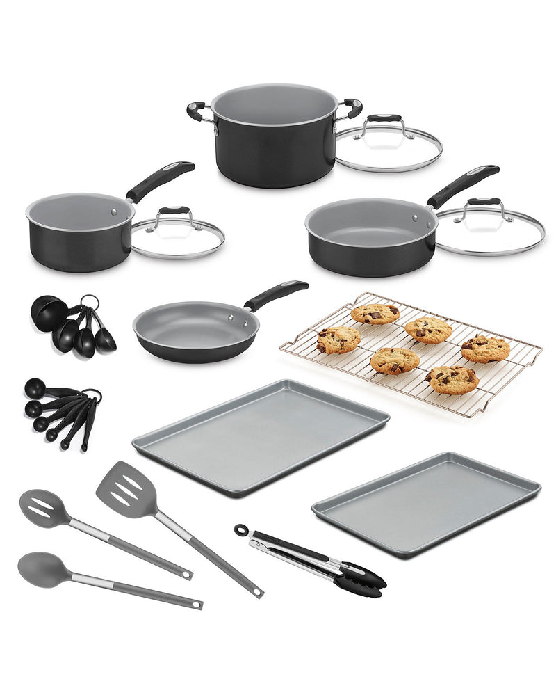 Cuisinart 24-Pc. Aluminum Cookware Set Via Macy's SALE $47.99 (Reg $199.99)
