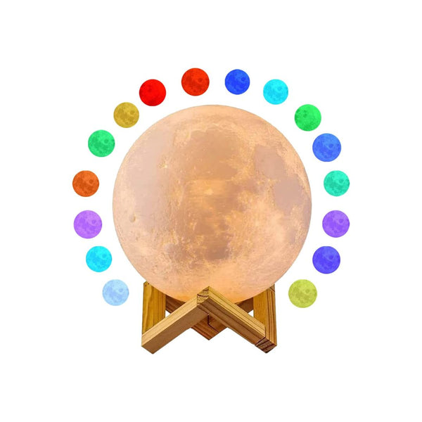 Moon Lamp with 16 Colors LED Night Light with Stand via Amazon